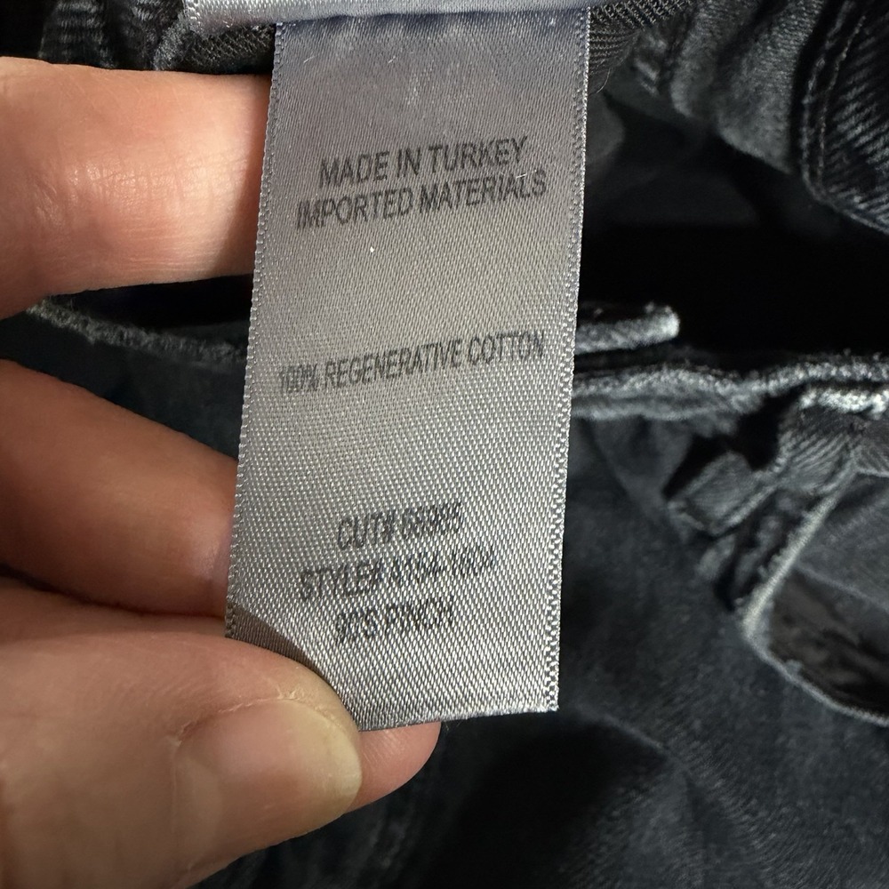 Agolde 90s Pinch Waist Jeans High Rise Straight SZ 28 (Fits 30") Buttonfly Black - Picture 12 of 15